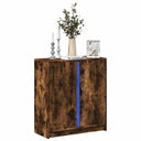 vidaXL Dressoir met LED 77x34x85 cm bewerkt hout wit