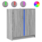 vidaXL Dressoir met LED 77x34x85 cm bewerkt hout wit