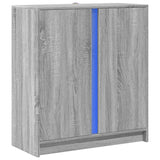 vidaXL Dressoir met LED 77x34x85 cm bewerkt hout wit