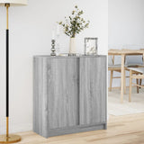 vidaXL Dressoir met LED 77x34x85 cm bewerkt hout wit