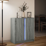vidaXL Dressoir met LED 77x34x85 cm bewerkt hout wit