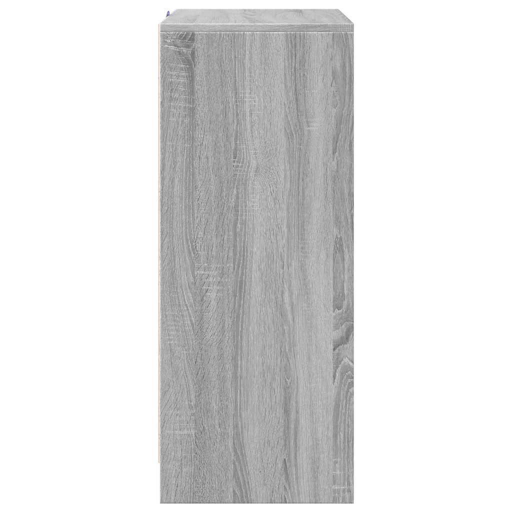 vidaXL Dressoir met LED 77x34x85 cm bewerkt hout wit