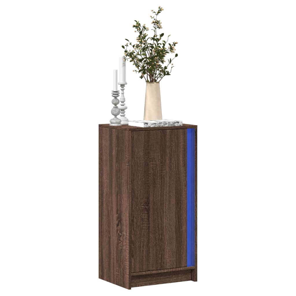 vidaXL Dressoir met LED 42,5x34x85 cm bewerkt hout wit