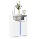 vidaXL Dressoir met LED 77x34x100 cm bewerkt hout wit