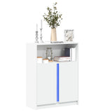 vidaXL Dressoir met LED 77x34x100 cm bewerkt hout wit