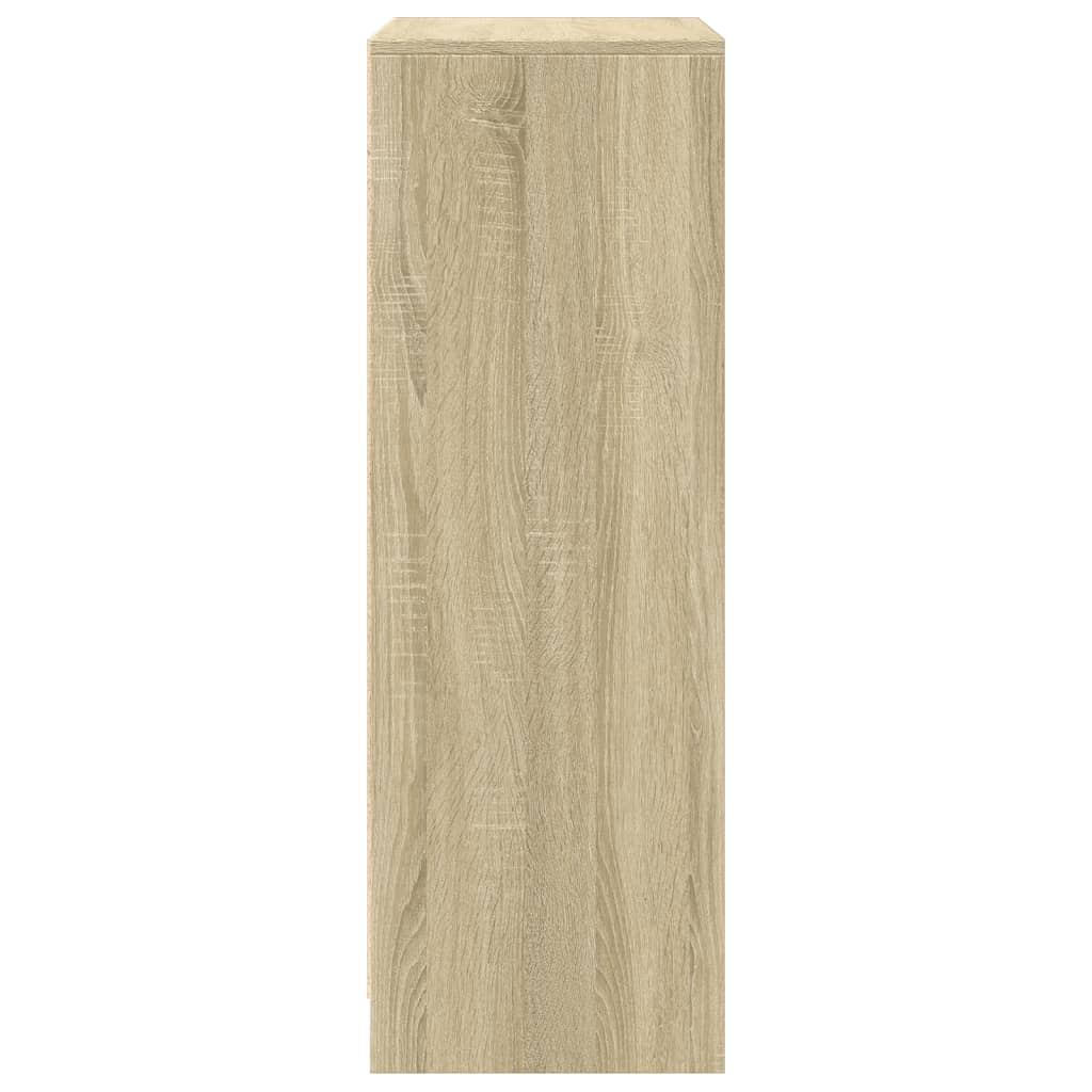 vidaXL Dressoir met LED 77x34x100 cm bewerkt hout wit