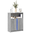 vidaXL Dressoir met LED 77x34x100 cm bewerkt hout wit