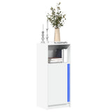 vidaXL Dressoir met LED 77x34x100 cm bewerkt hout wit