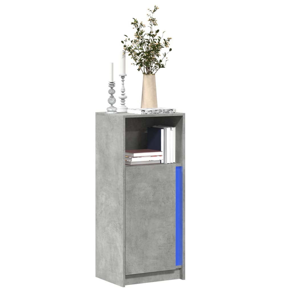 vidaXL Dressoir met LED 77x34x100 cm bewerkt hout wit