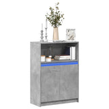 vidaXL Dressoir met LED 72x34x100 cm bewerkt hout wit