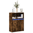 vidaXL Dressoir met LED 72x34x100 cm bewerkt hout wit