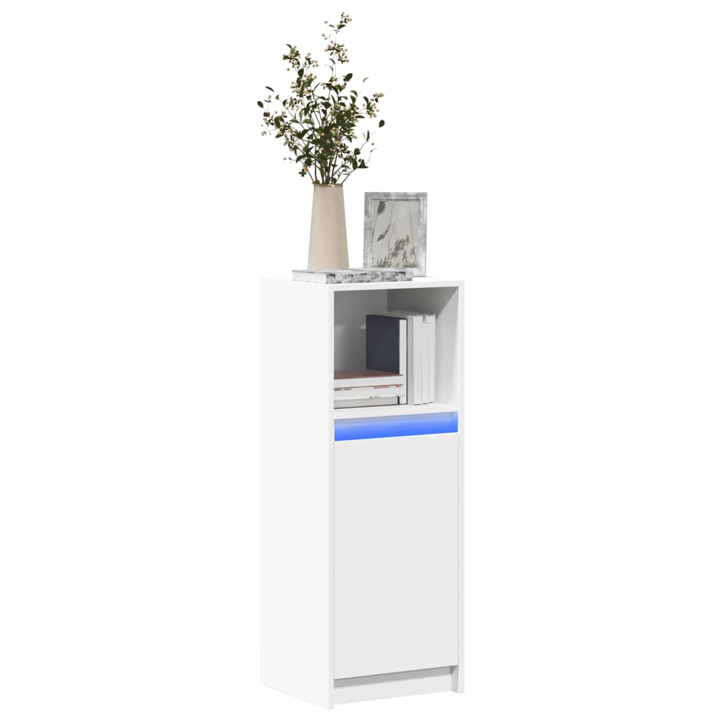 vidaXL Dressoir met LED 72x34x100 cm bewerkt hout wit