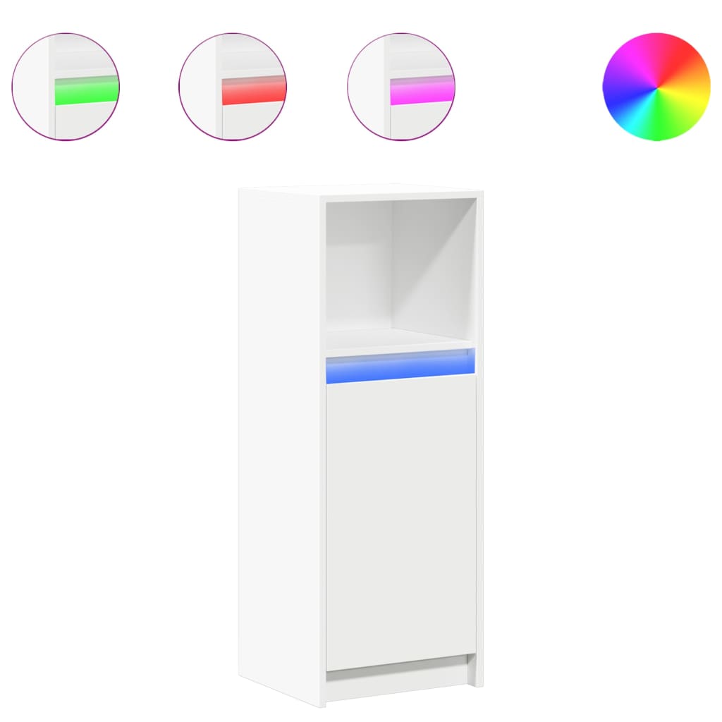 vidaXL Dressoir met LED 72x34x100 cm bewerkt hout wit