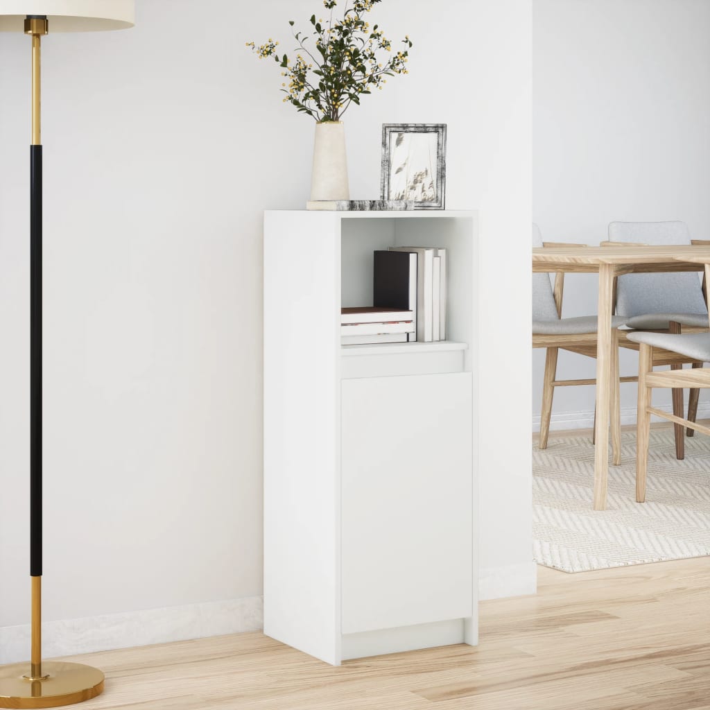 vidaXL Dressoir met LED 72x34x100 cm bewerkt hout wit