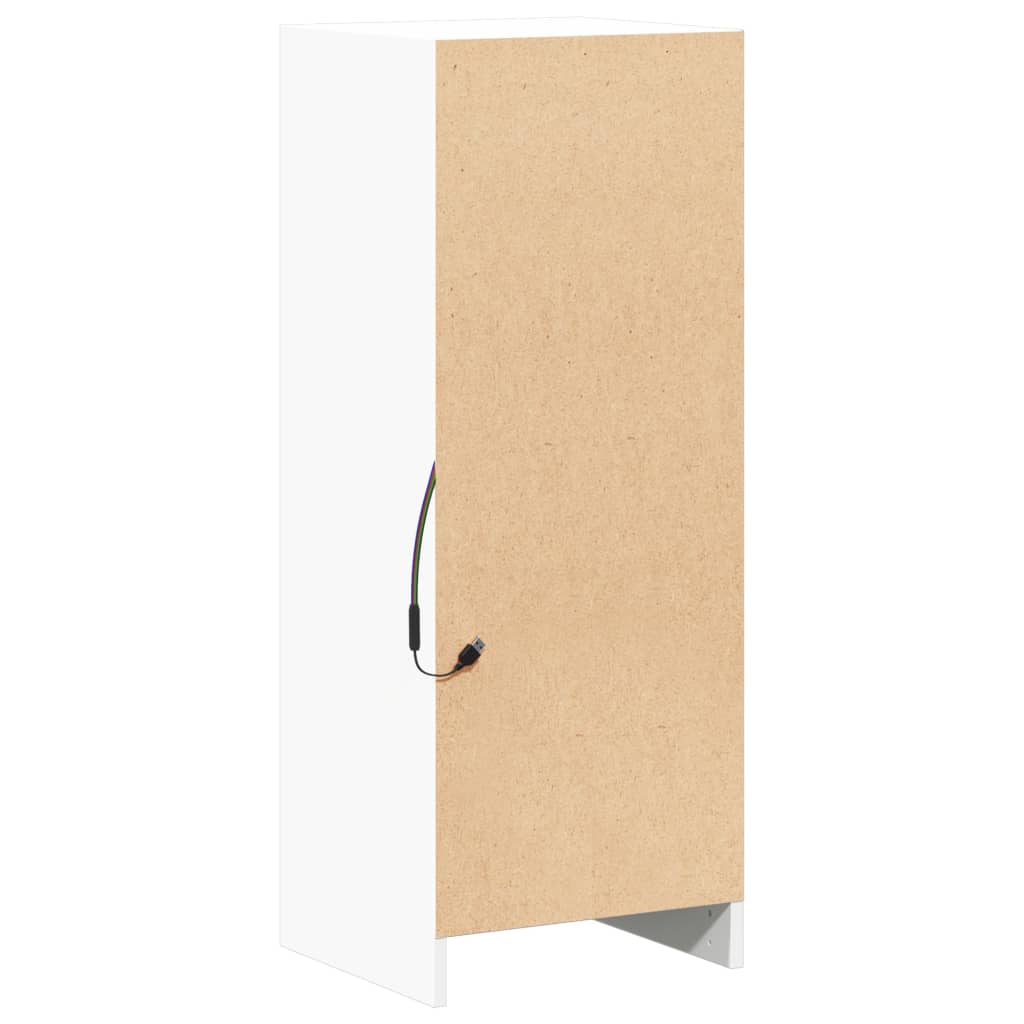vidaXL Dressoir met LED 72x34x100 cm bewerkt hout wit