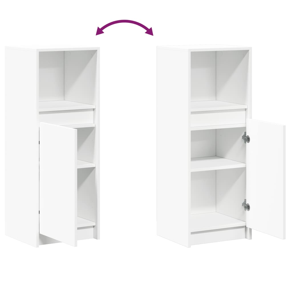 vidaXL Dressoir met LED 72x34x100 cm bewerkt hout wit