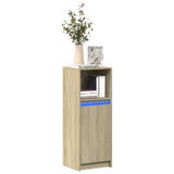 vidaXL Dressoir met LED 72x34x100 cm bewerkt hout wit