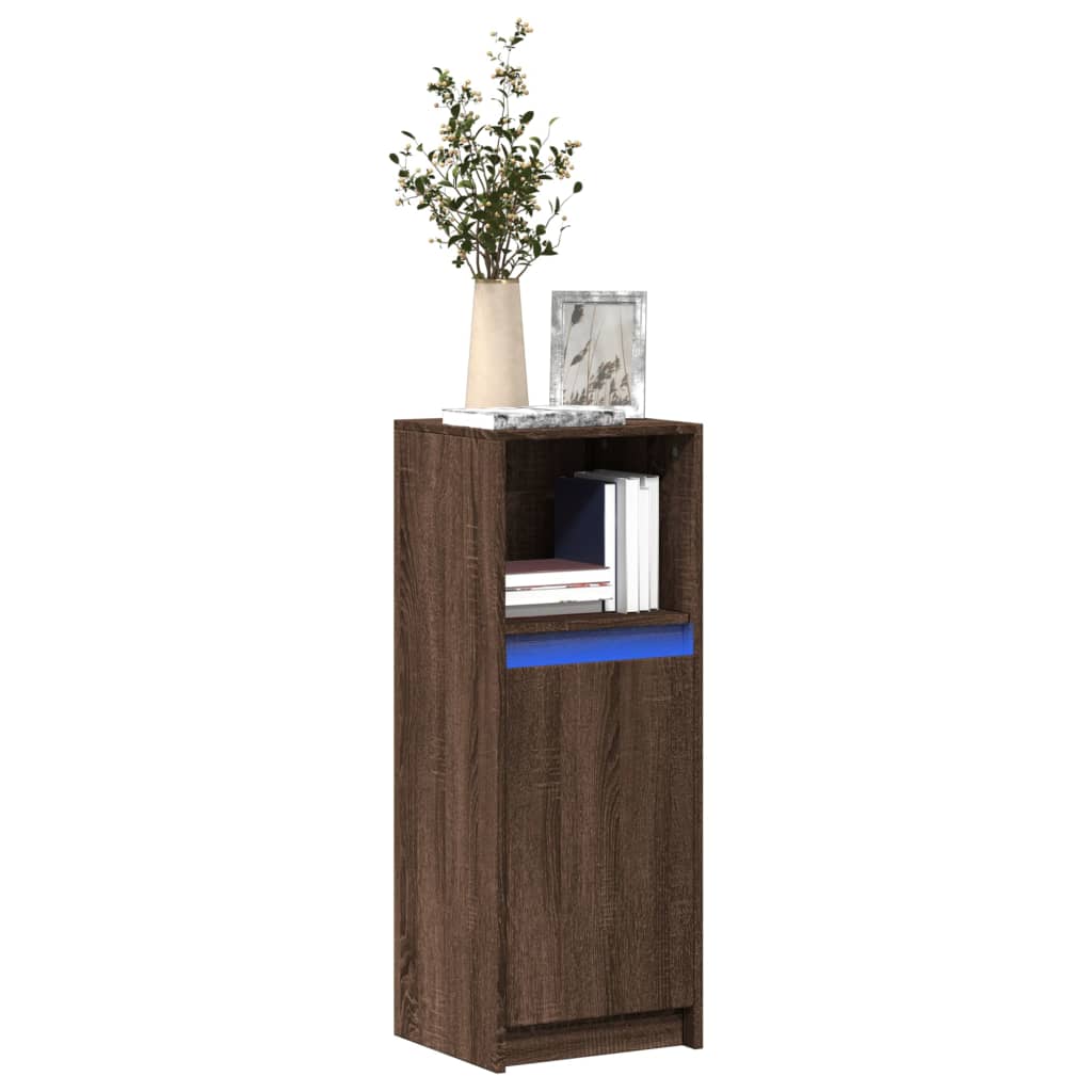 vidaXL Dressoir met LED 72x34x100 cm bewerkt hout wit