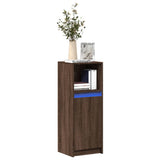 vidaXL Dressoir met LED 72x34x100 cm bewerkt hout wit