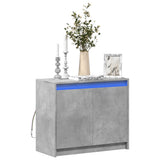 vidaXL Sideboard with LED 72x34x61 cm engineered wood white