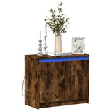 vidaXL Sideboard with LED 72x34x61 cm engineered wood white