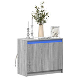 vidaXL Sideboard with LED 72x34x61 cm engineered wood white