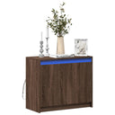 vidaXL Sideboard with LED 72x34x61 cm engineered wood white