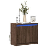 vidaXL Sideboard with LED 72x34x61 cm engineered wood white