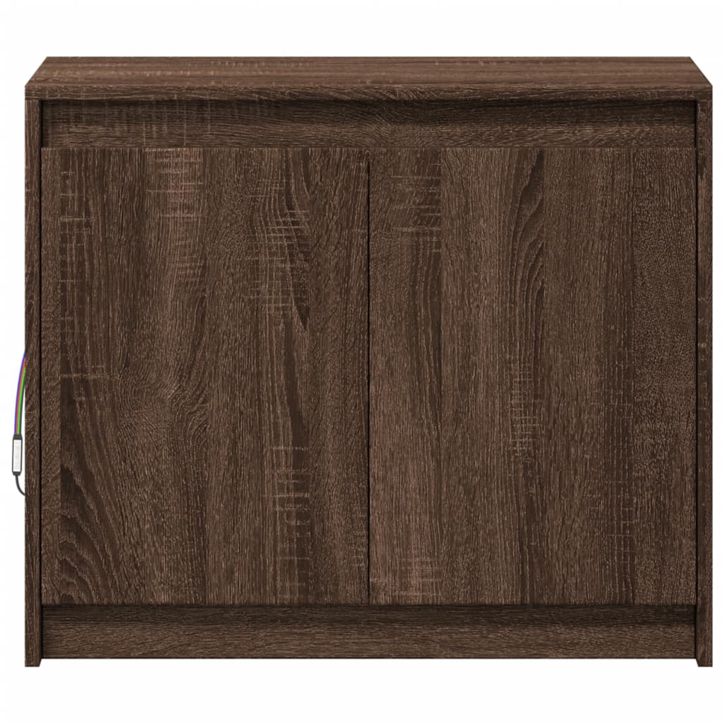 vidaXL Sideboard with LED 72x34x61 cm engineered wood white
