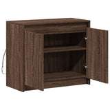 vidaXL Sideboard with LED 72x34x61 cm engineered wood white