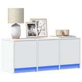 vidaXL TV Kast met LED met lade Wit 165 x 34 x 40 cm Bewerkt hout