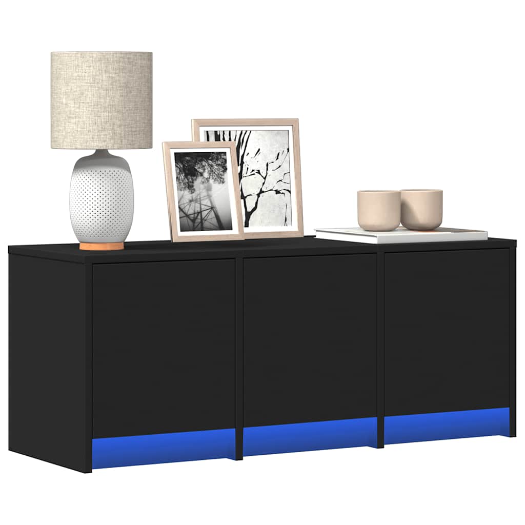 vidaXL TV Kast met LED met lade Wit 165 x 34 x 40 cm Bewerkt hout