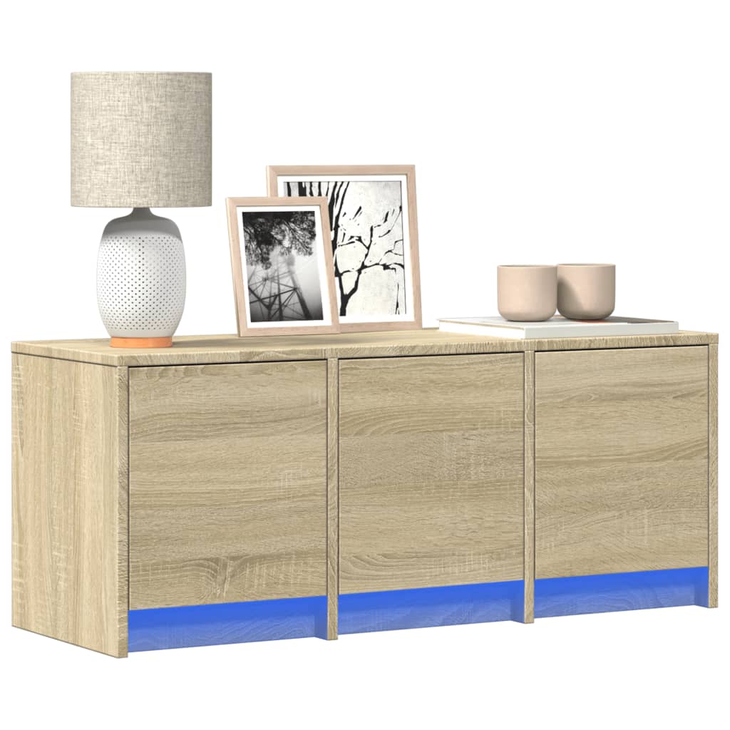 vidaXL TV Kast met LED met lade Wit 165 x 34 x 40 cm Bewerkt hout