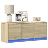 vidaXL TV Kast met LED met lade Wit 165 x 34 x 40 cm Bewerkt hout