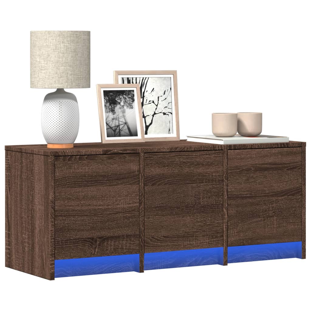 vidaXL TV Kast met LED met lade Wit 165 x 34 x 40 cm Bewerkt hout