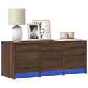 vidaXL TV Kast met LED met lade Wit 165 x 34 x 40 cm Bewerkt hout