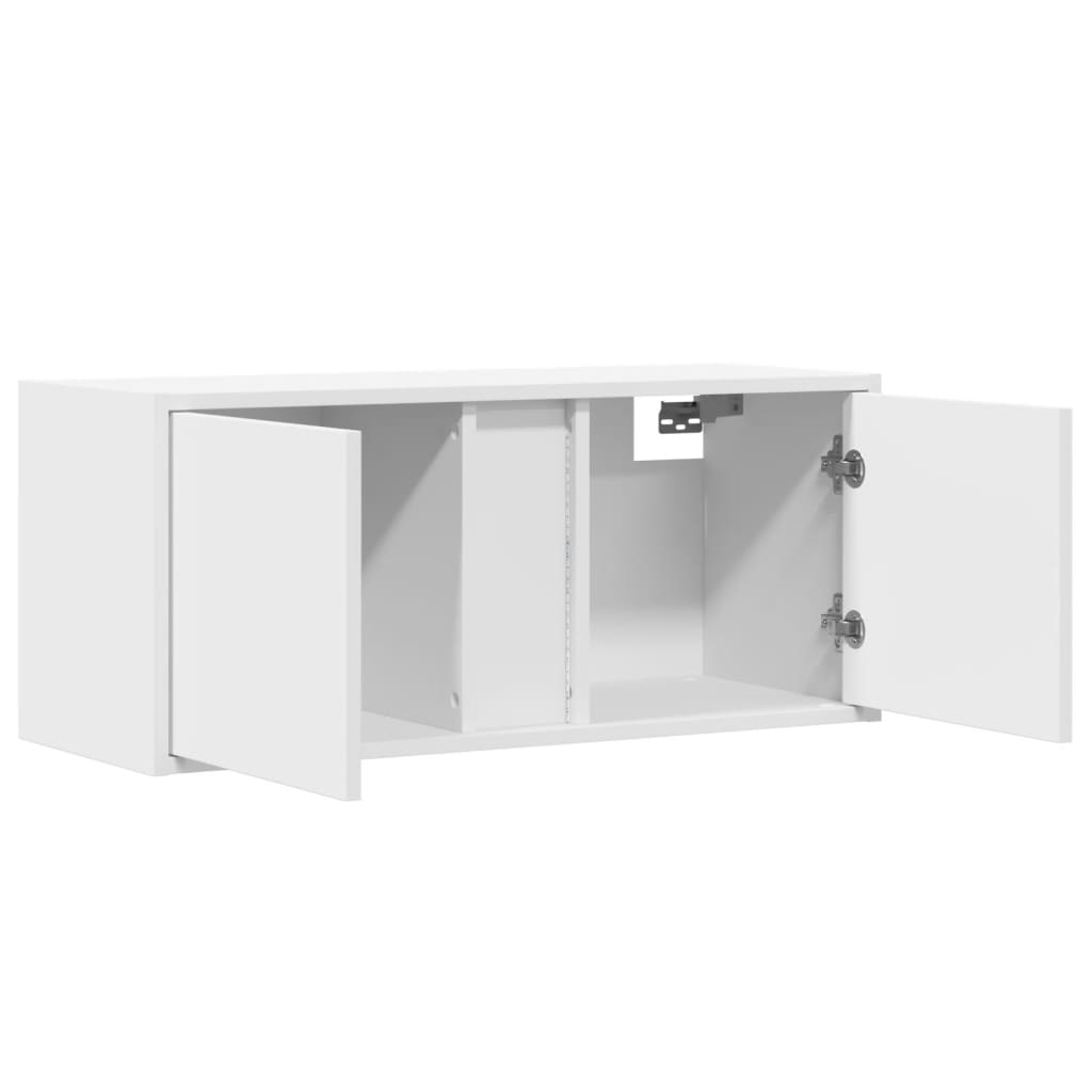 vidaXL Tv-wandmeubel met LED-verlichting 80x31x35 cm wit