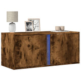 vidaXL Tv-wandmeubel met LED-verlichting 80x31x35 cm wit