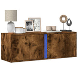 vidaXL Tv-wandmeubel met LED-verlichting 80x31x35 cm wit
