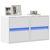 vidaXL Tv-wandmeubel met LED-verlichting 180x31x45 cm wit