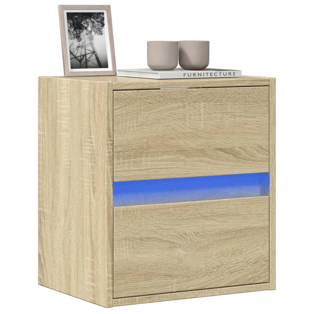 vidaXL Tv-wandmeubel met LED-verlichting 180x31x45 cm wit