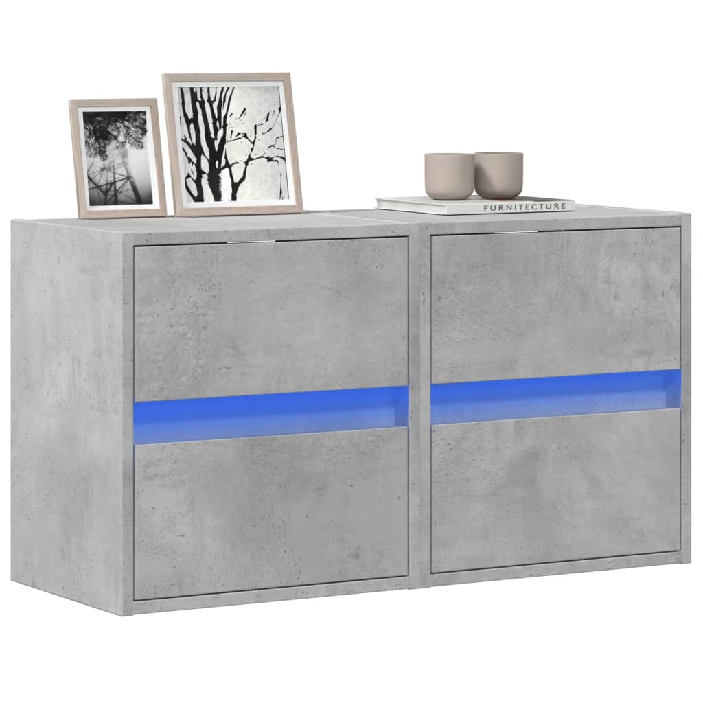 vidaXL Tv-wandmeubel met LED-verlichting 180x31x45 cm wit