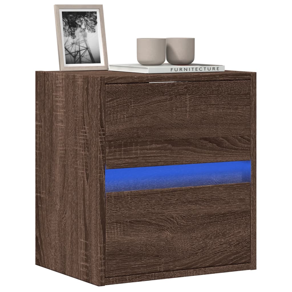 vidaXL Tv-wandmeubel met LED-verlichting 180x31x45 cm wit