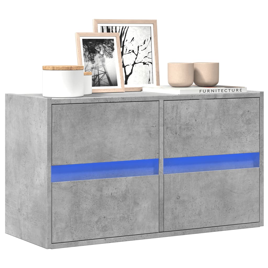 vidaXL Tv-wandmeubel met LED-verlichting 180x31x45 cm wit