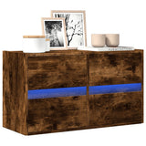 vidaXL Tv-wandmeubel met LED-verlichting 180x31x45 cm wit