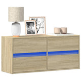 vidaXL Tv-wandmeubel met LED-verlichting 180x31x45 cm wit