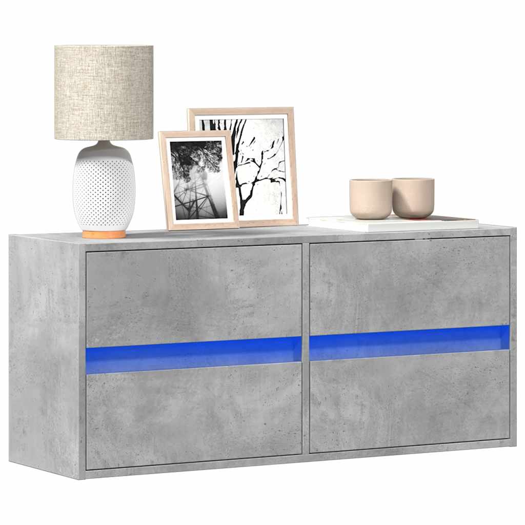 vidaXL Tv-wandmeubel met LED-verlichting 180x31x45 cm wit