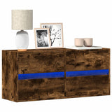 vidaXL Tv-wandmeubel met LED-verlichting 180x31x45 cm wit