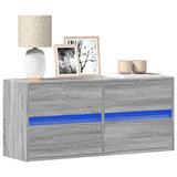 vidaXL Tv-wandmeubel met LED-verlichting 180x31x45 cm wit