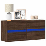 vidaXL Tv-wandmeubel met LED-verlichting 180x31x45 cm wit